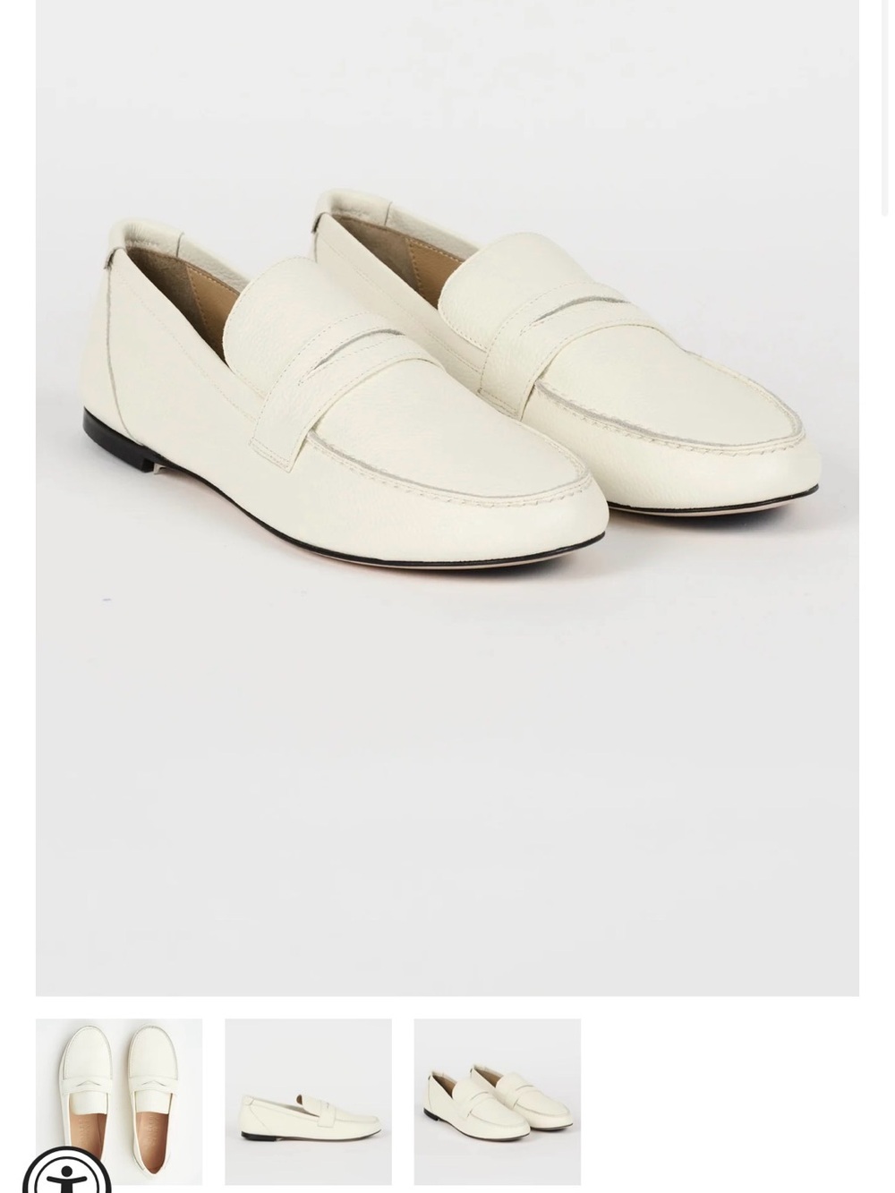 Jamie Haller white penny loafers